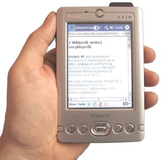 Polnische Wikipedia auf einem Dell Axim X30