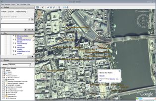 Google Earth mit Wikipedia-Geokoordinaten