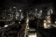 New York City at night, HDR
